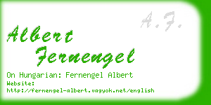albert fernengel business card